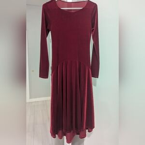Red Velvet  High Low Dress